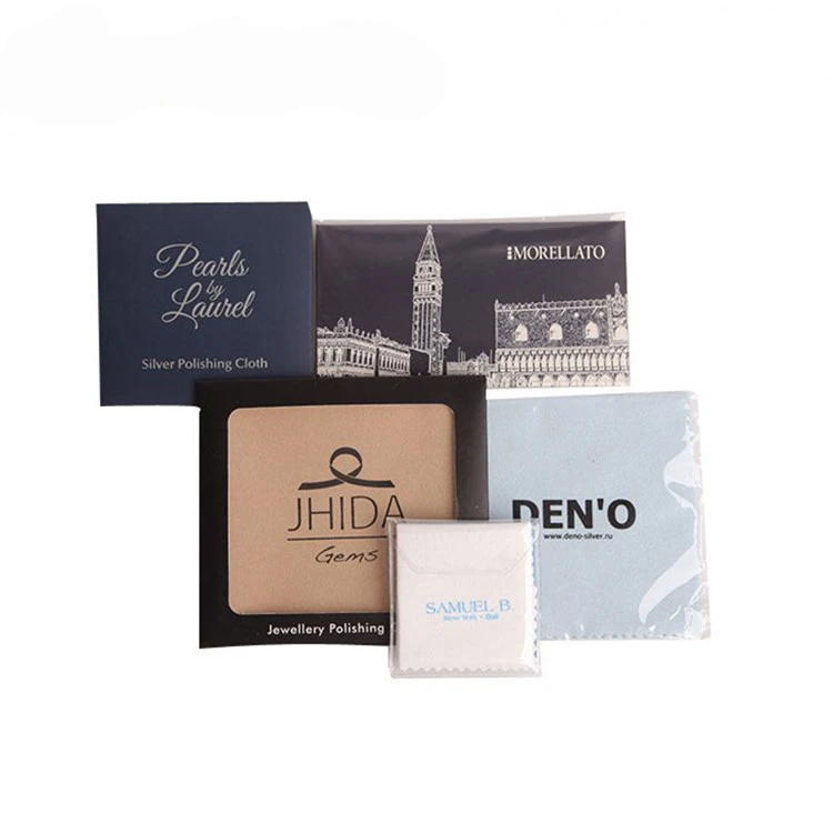 
Free sample China Custom Thick suede microfiber jewelry cleaning polishing cloth with private label logo 