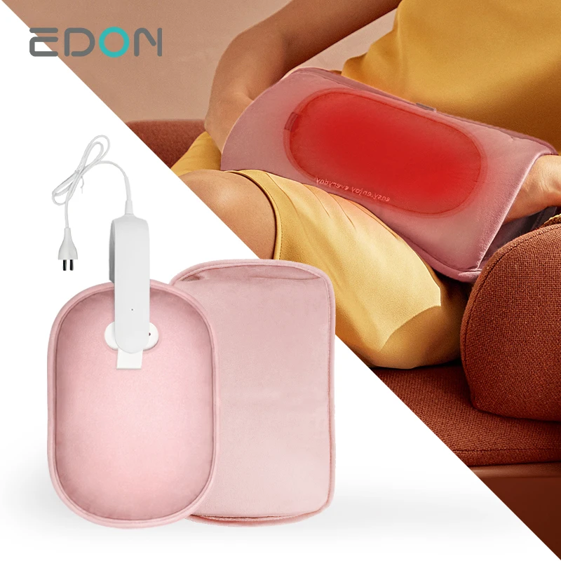 Hot Selling Custom Electric Pink Hot Fleece Flannel Hot Water Bag Bottle Logo Hand Warmer