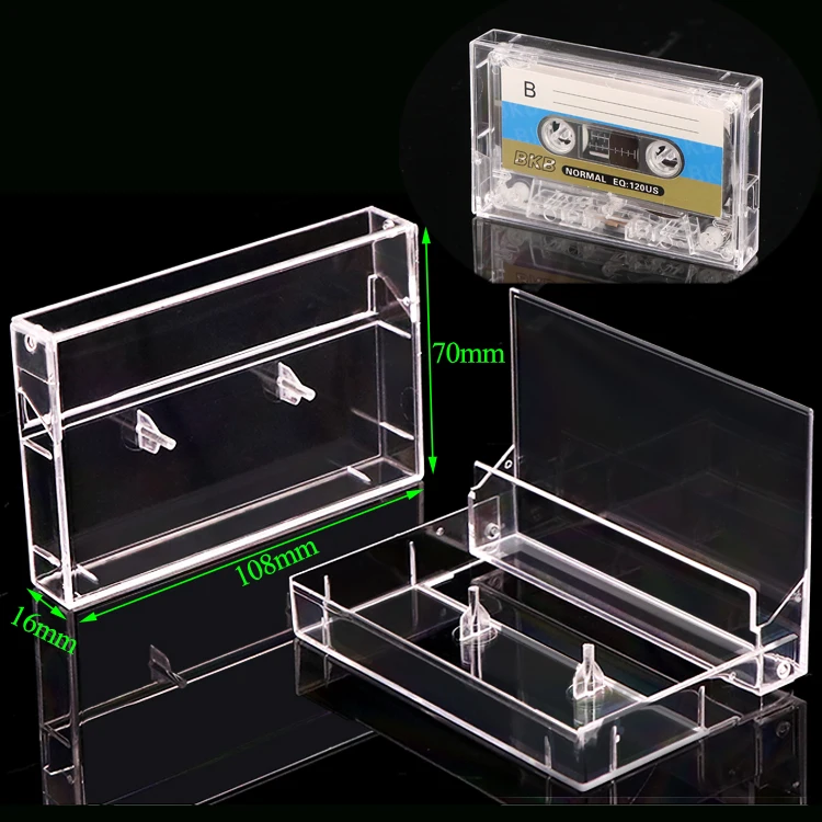 YUZMEI Plastic Audio Cassette Duplication Media Audio Tape Blank Box VHS Cassette Player Cassette Jewel Box No Posts