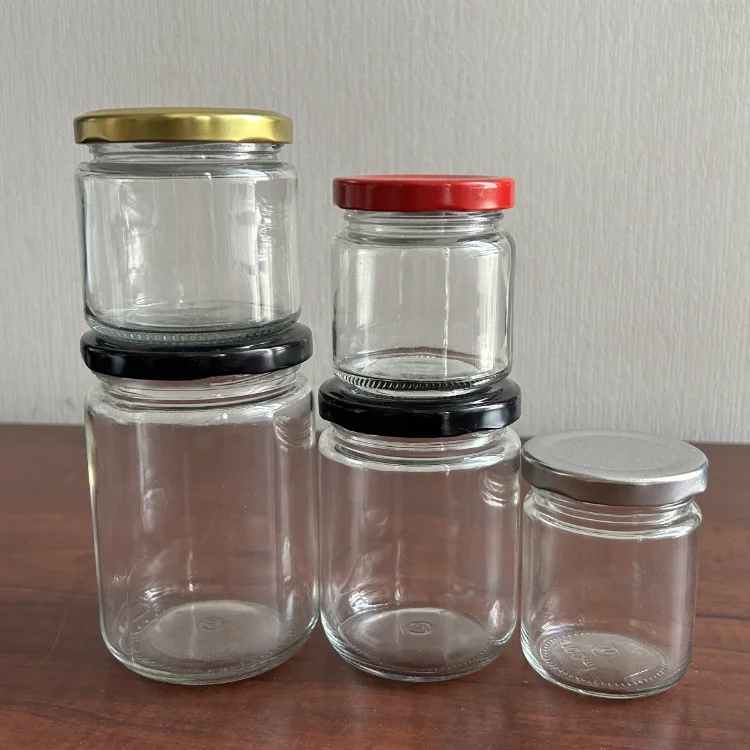 Straight Round Spread Chutney Preserving Mason Canning Jam BBQ Sauce Jar Commercial Jam Bottle Glass Jar With Twist Off Lid