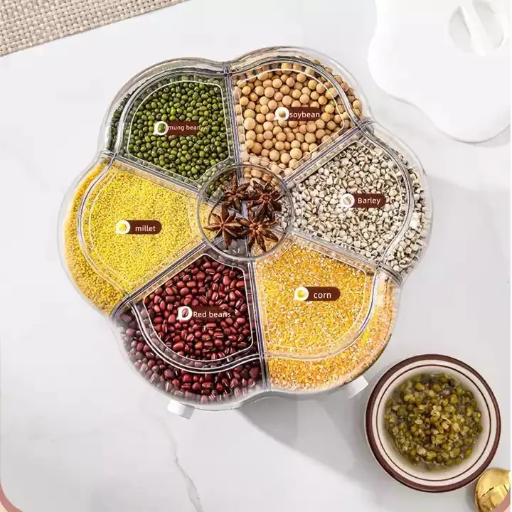 Household 20kgs Grain Dry Food Cereal Dispenser Plastic Rice Storage Box Container For Cereal Pulses Box