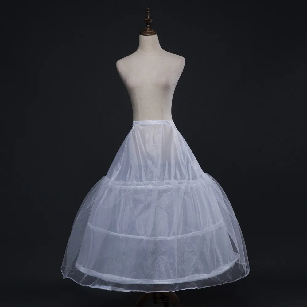 Women Crinoline Petticoat A-line 6 /8 Hoops Skirt Long Underskirt for Wedding Bridal Dress Ball Gown White
