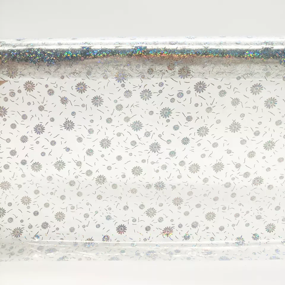 High Quality Small Water drop Pattern Hot stamping foil Hot holographic silver film for leather