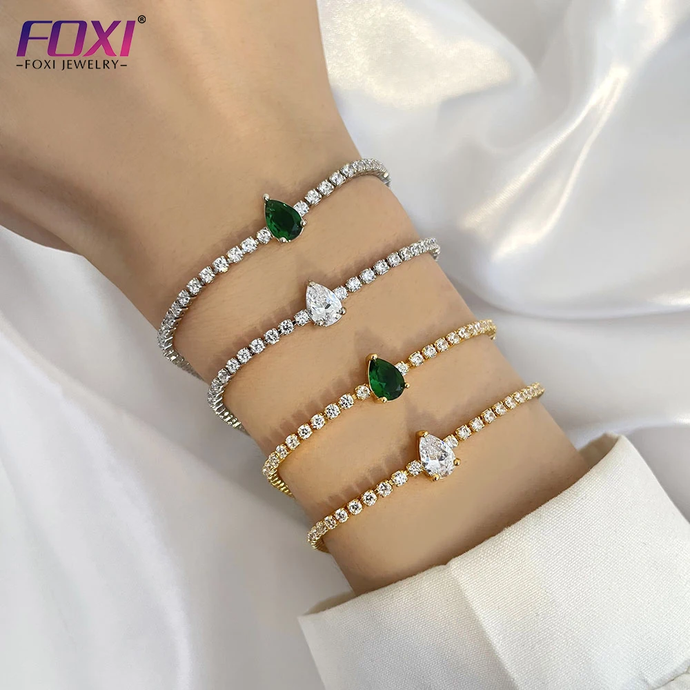 foxi jewelry women  fashion jewelry tennis 18k gold plated friendship bracelet jewelry gift wristbands adjustable bracelet