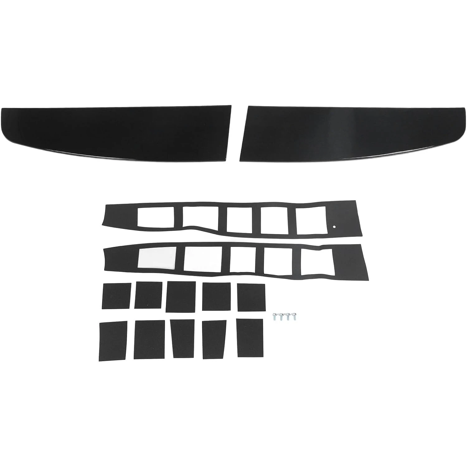 Rear Roof Spoiler Wing, Rear Twin Barn Door Glossy Black Roof Spoiler For Ford Transit 2012-2018