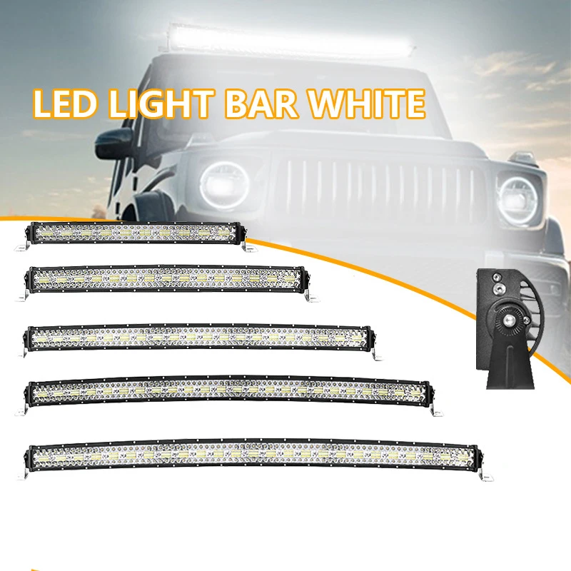 2024 New Straight Curved 12V 24V Dual Color DRL 22 32 42 50 52 Inch 120W 288W 324W 594W 756W Double row Single Row LED Light Bar