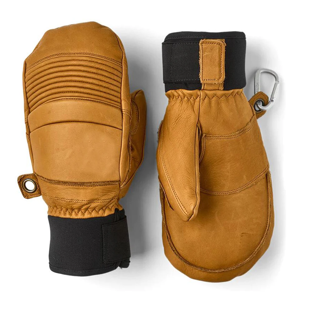 Лыжные варежки из воловьей кожи, теплые лыжные варежки из прочной кожи