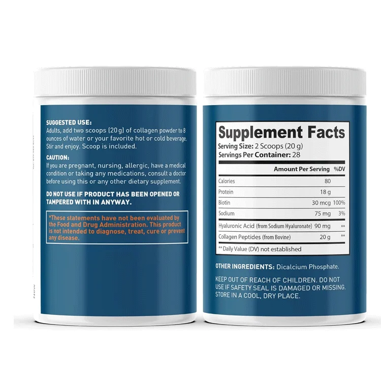 Wholesale Protein Powder Drink Peptides Grass Fed Hydrolyzed Bovine Collagen for Skin