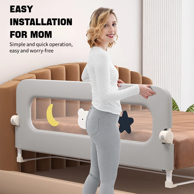 Folding Steel Baby Bed Rail Child Safety Products Protective Bed Fence