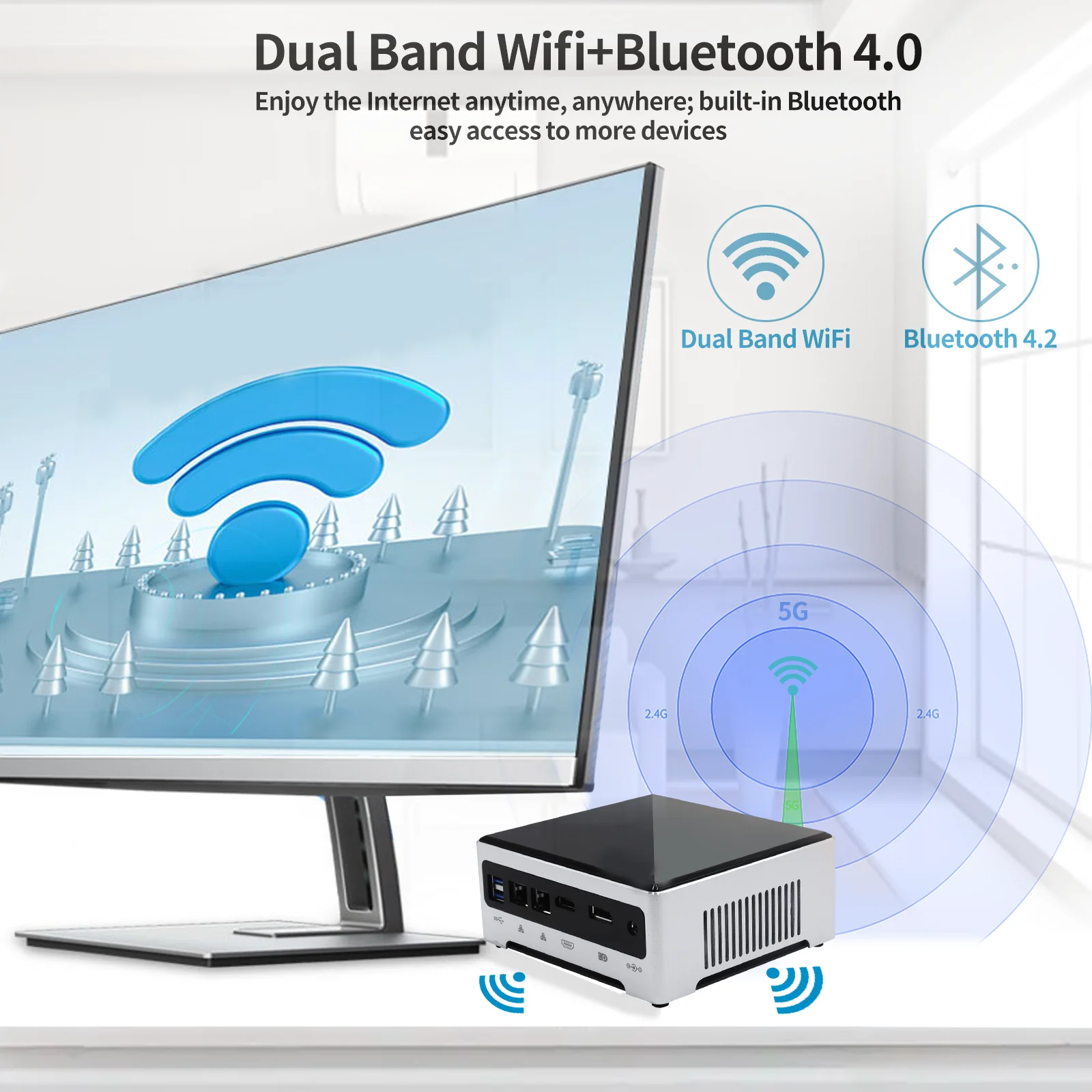 Explosive Style Gaming Mini Pc Dual Display Desktop 2 RJ45 Lan 6 USB 32 Inch Tv Windows11 Gamer Cheap Laptop Computer