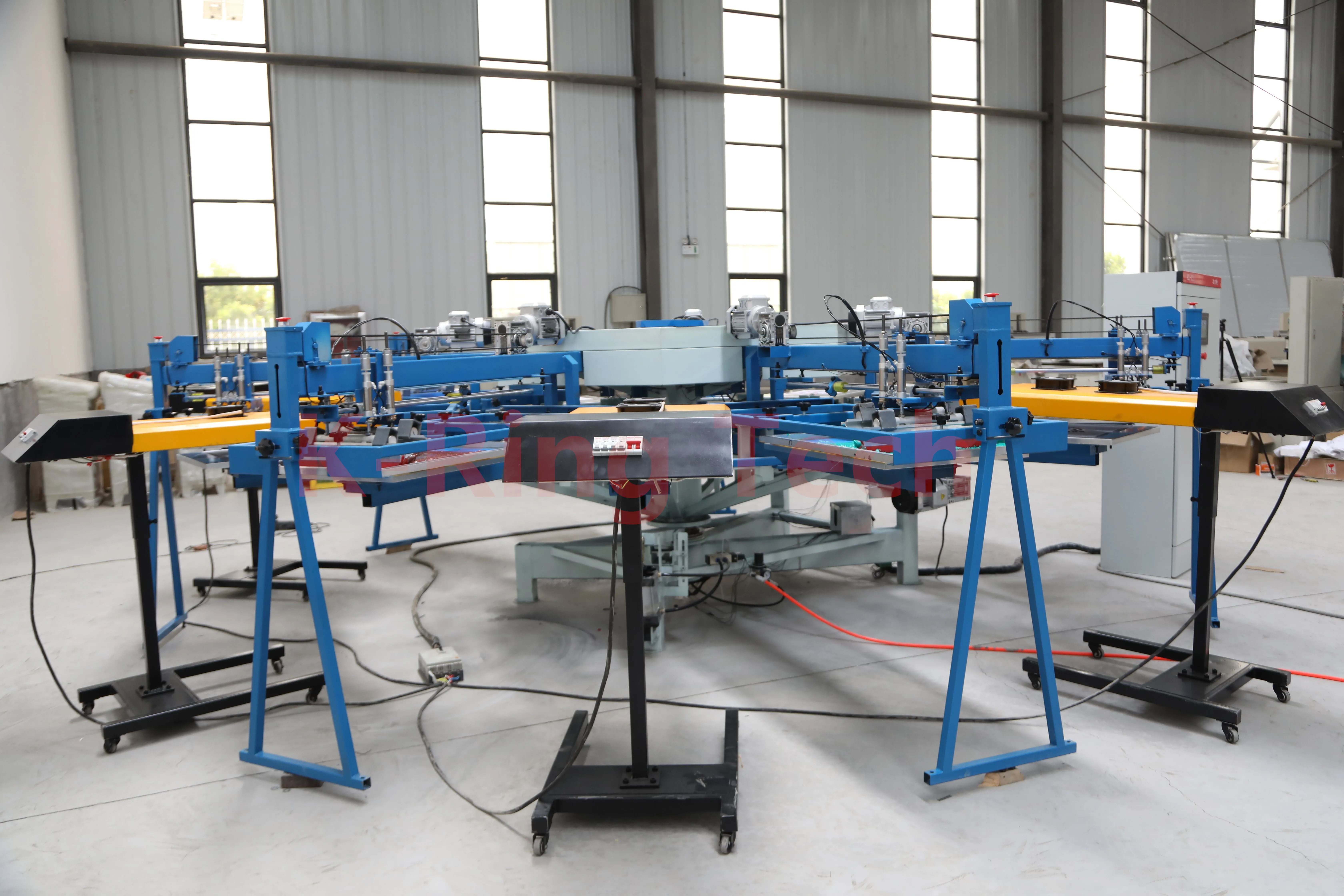 Multi colors Automatic carousel rotary silk screen shirts printing machine for t shirt/garments/textiles