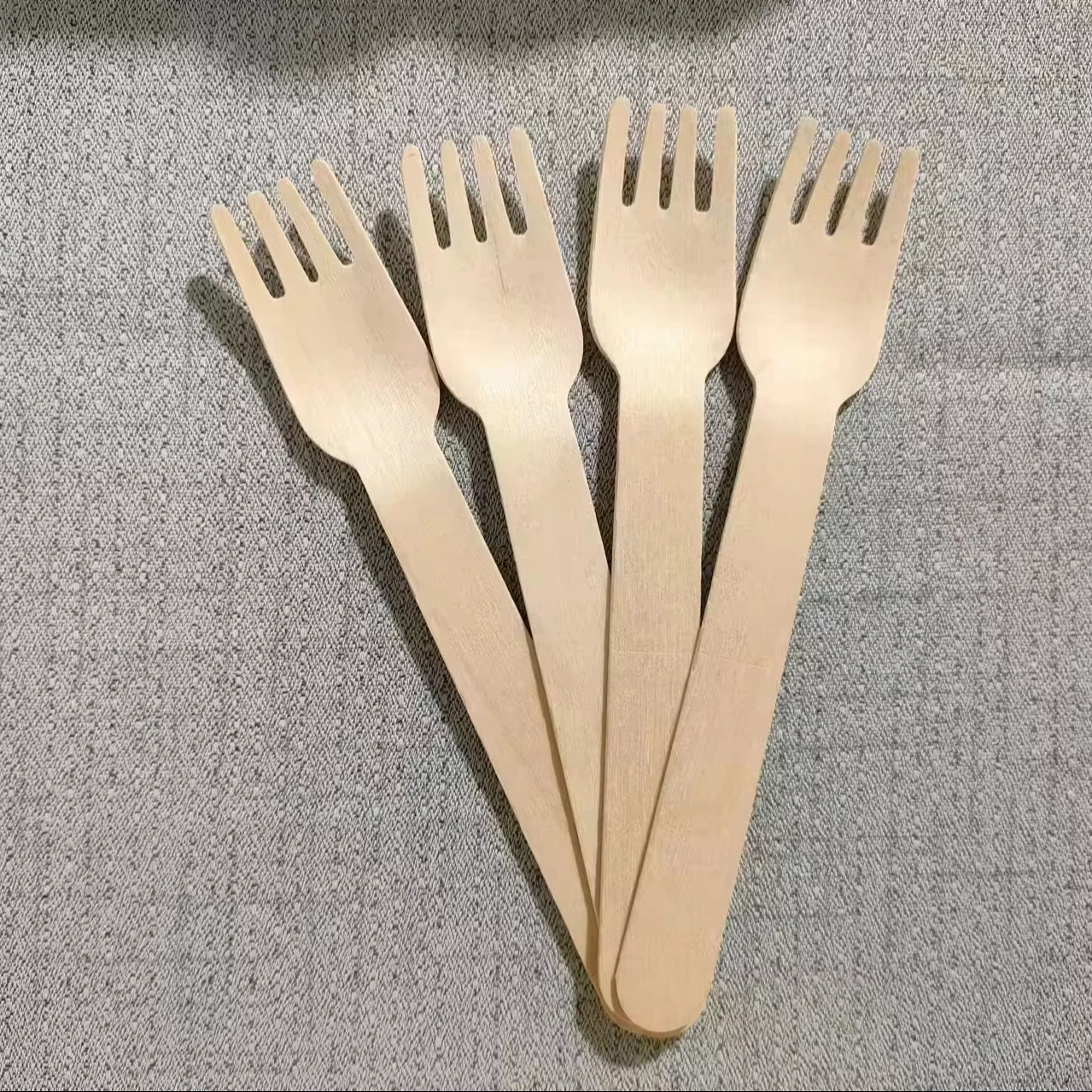 Birch Wood Tableware  Wooden Cutlery CutleryWooden Fork Knife Spoon Birch Wood Disposable