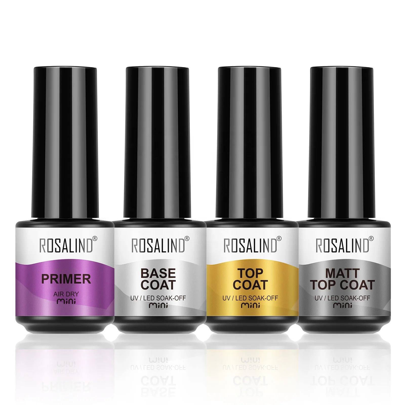 ROSALIND cpnp organic vegan uv/led gel varnish lacquer base top gel polish matt top coat and primer starter kits for nails art
