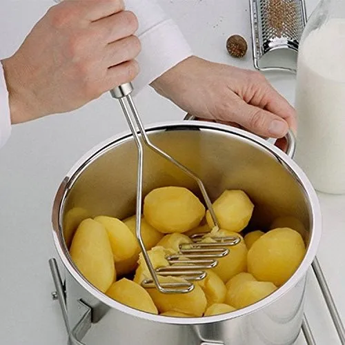 Ceasen Kitchen Gadgets Stainless Steel Pressure food Potato Masher Fruit and Vegetable Tools Mashed Potato Press