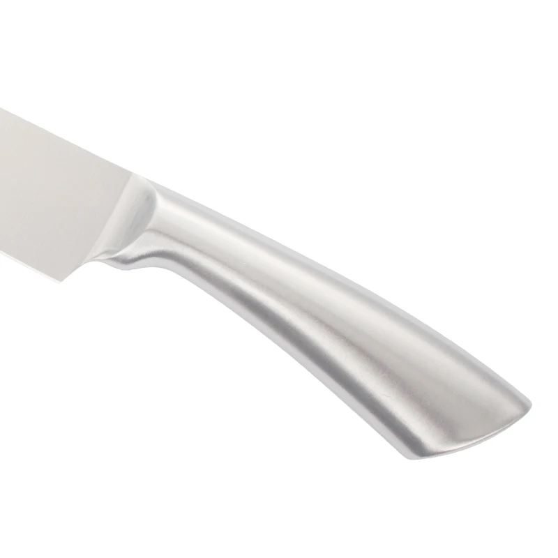 Hot knife hollow handle design 8 inch chef and 10 inch ham slicer knife for set with meat forks set