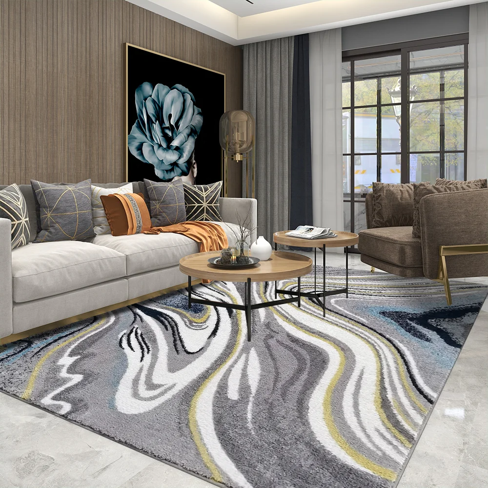 3D  floor turkish machine made jute polyester luxury carpets and rugs manufacturer living room