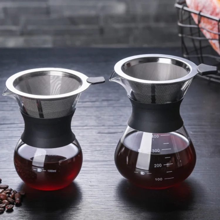 Cheap Pour Over Coffee Dripper Filter Stainless Steel V60 Coffee Dripper