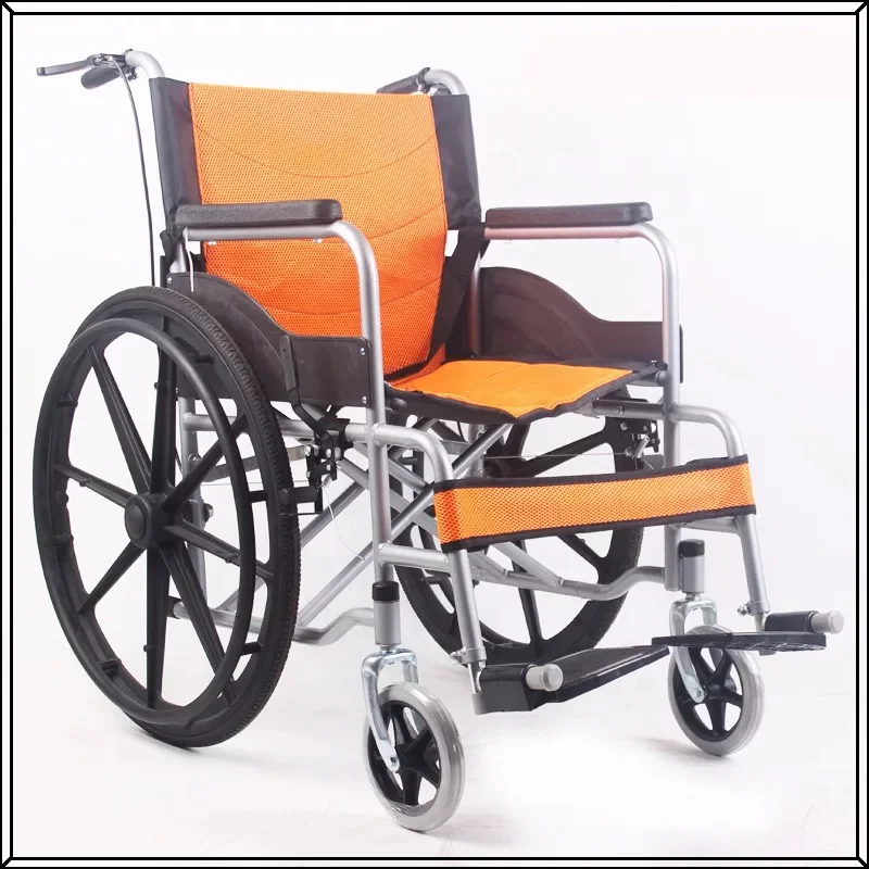 Hot Selling Manual Solid Tire Wheelchair Carbon Steel Foldable Armrest for Elderly and Disabled Rehabilitation Equipment