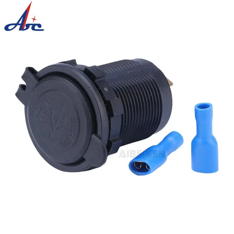 new style New Touch Type Car Usb Flush Mount Socket Double USB Power Port Charge 5V 4.2A Car Charger With ON OFF Switch