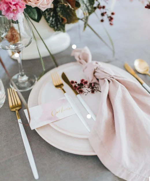 Wedding Party Events Cutlery White gold plated Flatware Silveware Sets