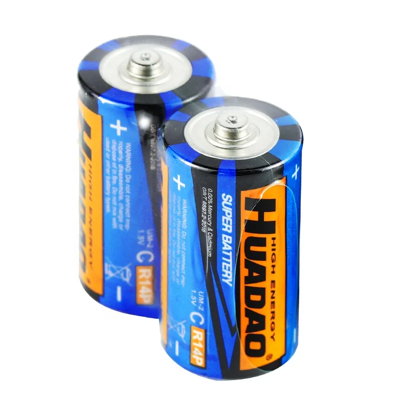 Cuanen R14 Um2 1 5 v R14-sum -- 2-c-size-battery мкм 2 батарейки размера C углеродная цинковая батарея аккумуляторов