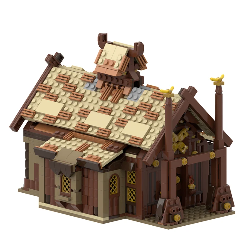 Goldmoc The Lord of DIY Bricks Toys The Ring MOC-186205 Meduseld Village Street View set Building Blocks Toys