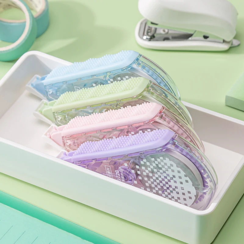 New Arrival Whiteout Tape With Decompression Massage Granules Grip Plastic Correction Tape 12m