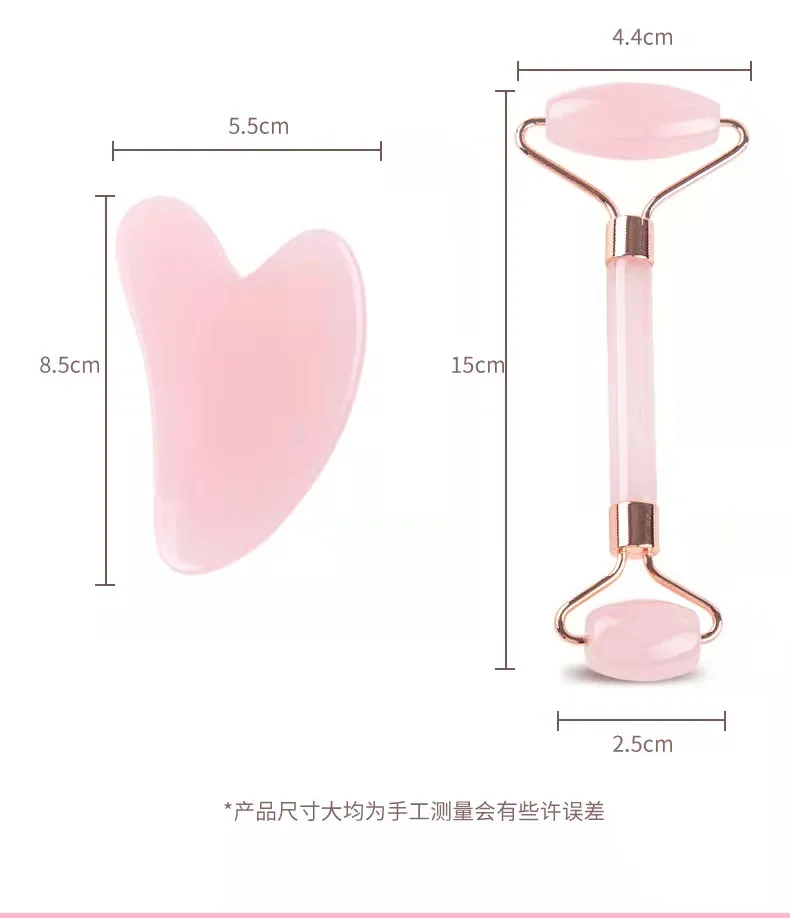 High Quality Crystal Facial Roller rose quartz roller  message Crystal Face Roller for Massage