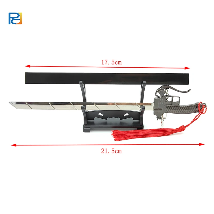 Hot sale high quality metal sword model from Attack On Titan pop up keychain