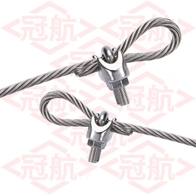 DIN741 M14 Metal Clips For Rope / Din741 U-shaped Wire Rope Clip Wholesale Customized