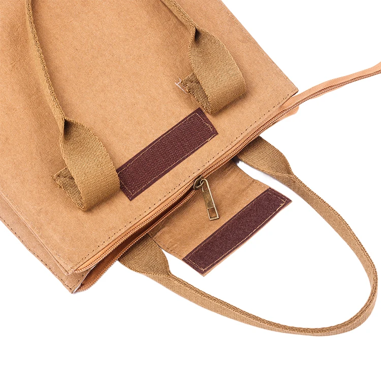 High quality brown washable paper durable waterproof coated Dupont paper thermal bag insulated lunch cooler tyvek bag for food