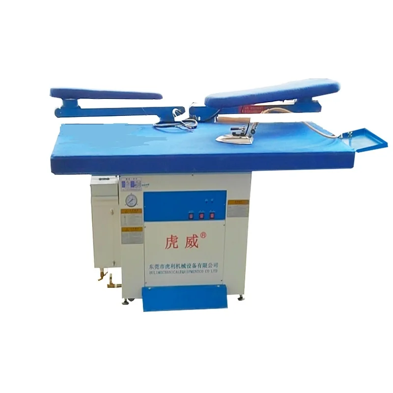 Laundry finishing equipment vacuum ironing table with steam generator and iron