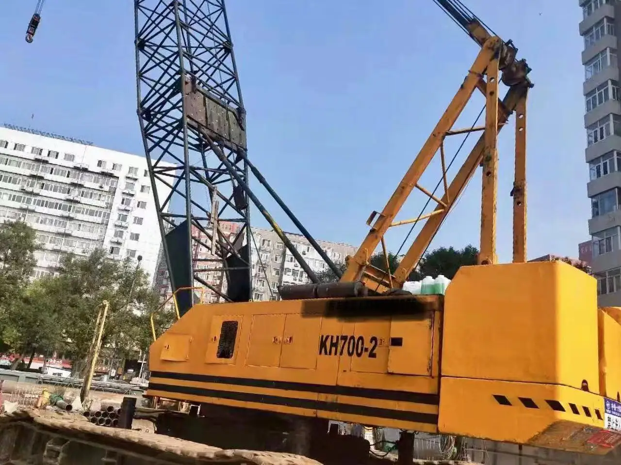 Used heavy construction machine hitachi 150ton crawler crane kh700