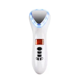 Skin care product hot and cool galvanic photon anti wrinkle facial spa beauty massager