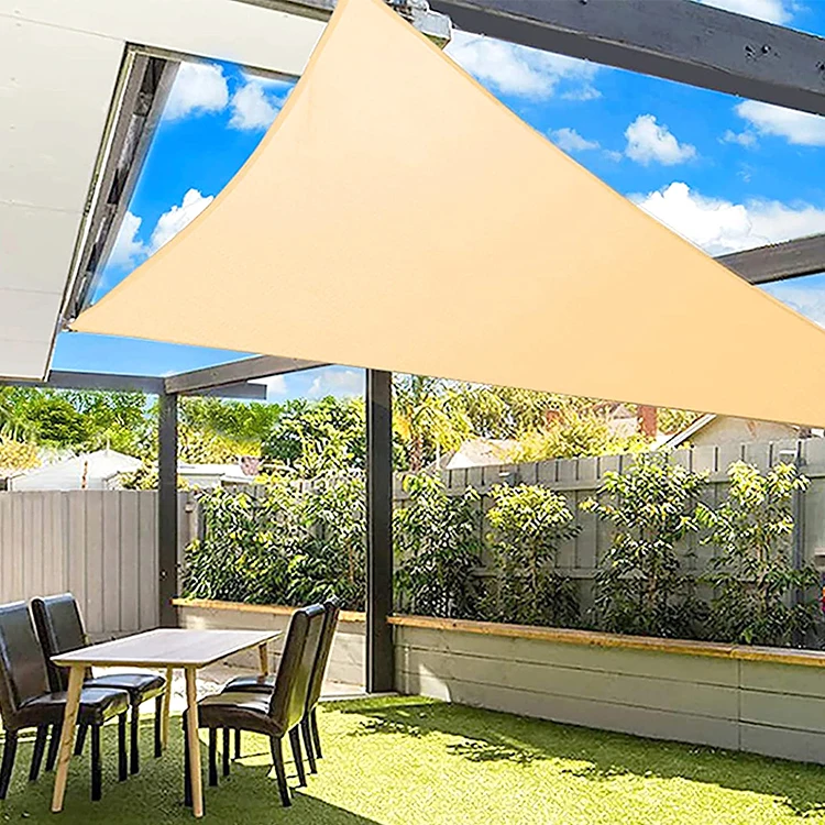 Outdoor Patio Pergola Cover Blockage 95% UV Resistant(Beige) Canopy HDPE Sun Shade Sail Rectangle