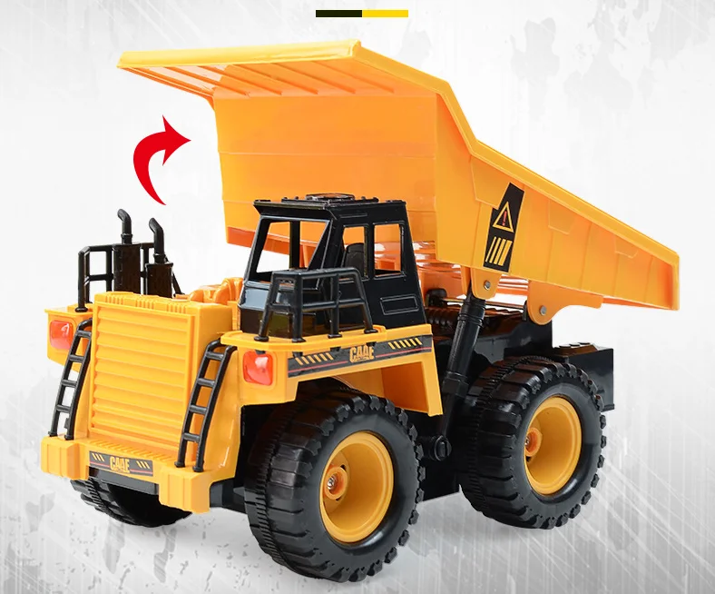 6Ch Rc Heavy Load Truck Toy 2.4G Rc Dumper Truck With Music And led light