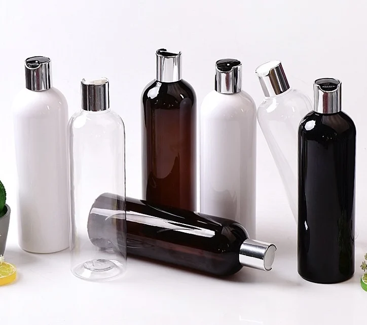 Disc Top Flip Cap Bpa-free Container 400ml PET Bottle for Shampoo Lotion Liquid Body Soap Cream Cosmetic Packaging Empty Plastic