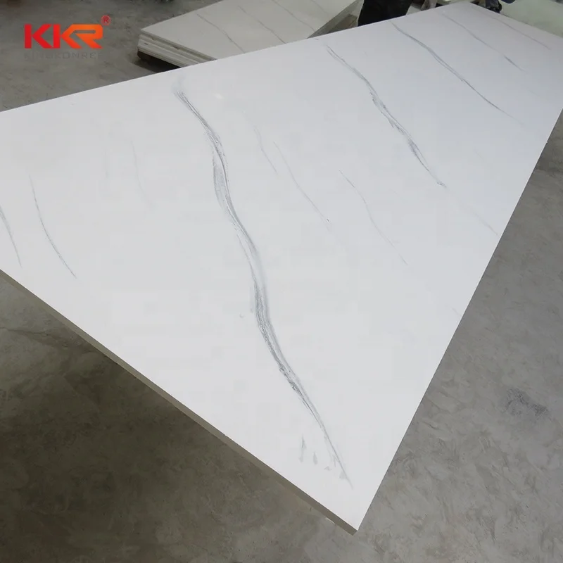 Solid Surface Manufacturer 6MM Thickness Big Slab Artificial Stone