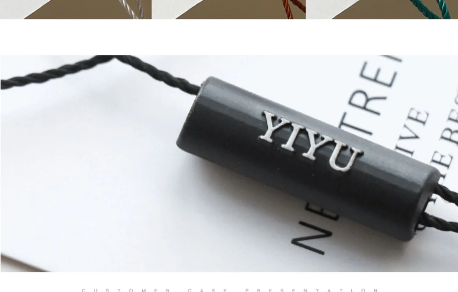 Embossed Logo Hangtag String Plastic Hang Tags Seal Strings Custom Hang Tag Seal Rope