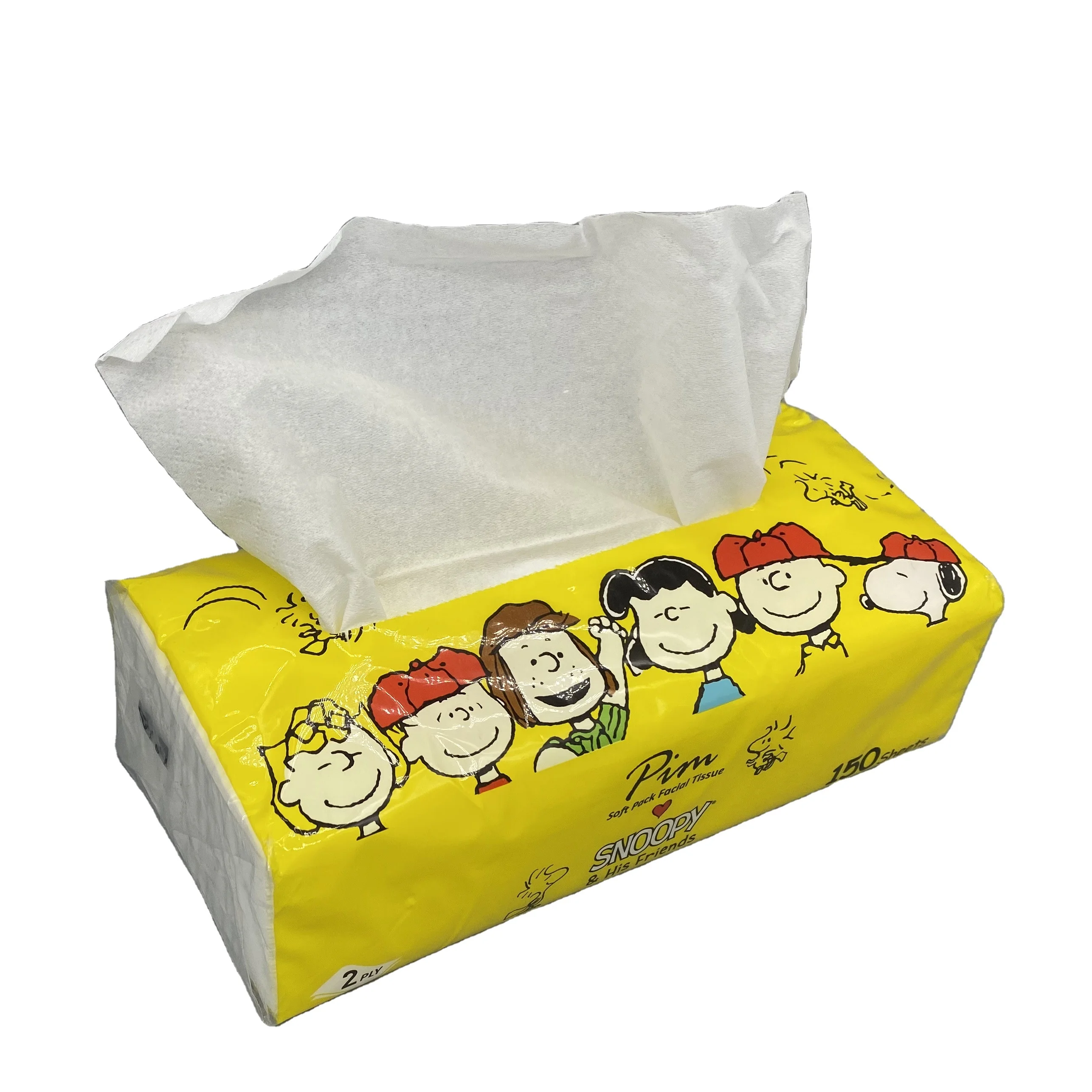 Factory Supply Soft Pack Facial Tissue Plastic Bag Packing Facial Tissue Box Facial Tissue
