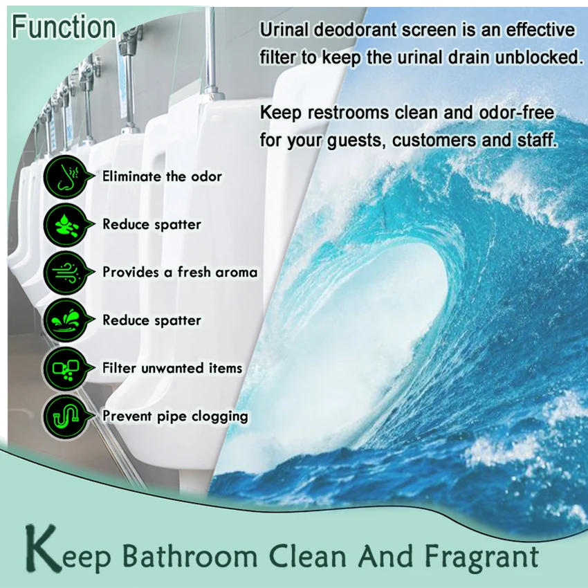 SS1 Urinal Screen Deodorizer wave 2.0 for toilet and bathroom usage