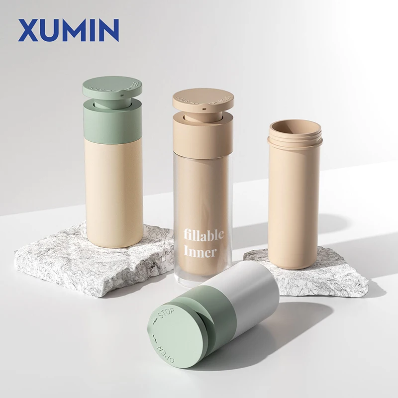 Eco-Friendly Refillable Airless Pump Bottles for Sustainable Cosmetic and Lotion Packaging15ml 30ml 50ml