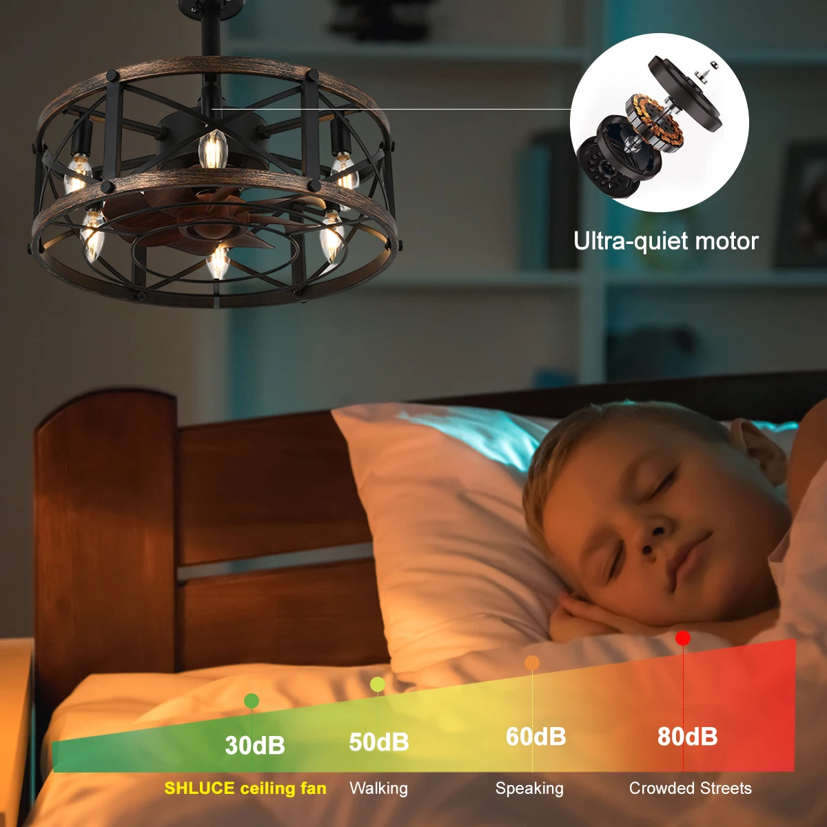 Ceiling Fans with Lights Remote Control Invisible Ceiling Fan with led Lights For Modern Living Room Remote Control Ceiling Fan