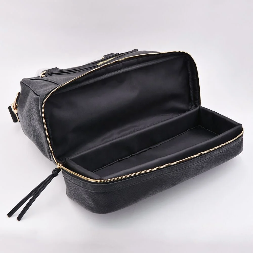 Hand-made Multi Function Large Capacity Nappy  Mommy Tote Leather Diaper  Bag Nappy Bag Baby Designer Diaper Bag Tote