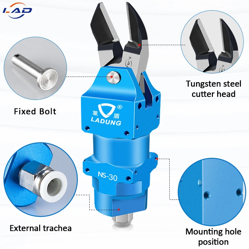 Pneumatic scissors Cutting pliers Plastic water board pin iron wire scissors head flat and diagonal