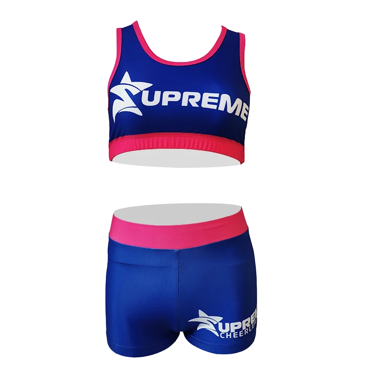 Manufacturer Supply Sublimated Printing Design Your Own Cheerleading Dance Costumes Practice Wear Uniform