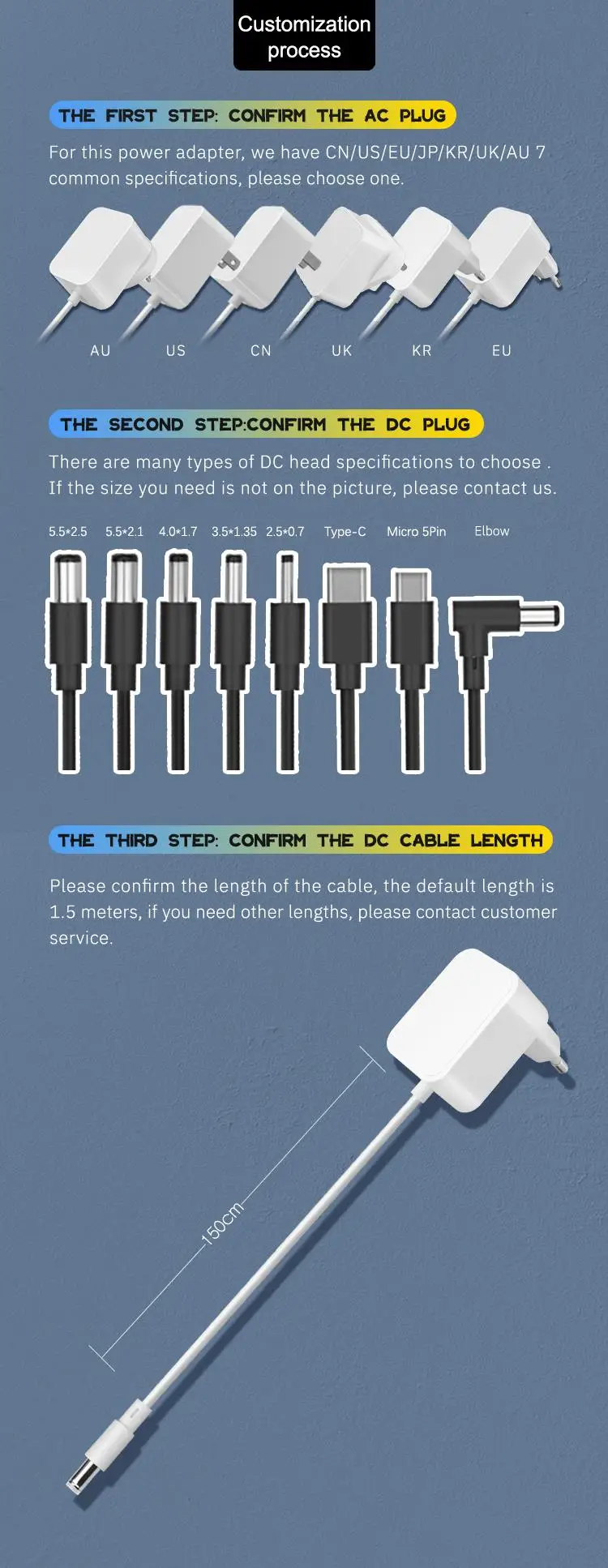 5W 10W 12W Universal AC/DC Adapter Switching Power Supply with Micro USB Plug 3V to 12V for Household Electronics and LED Strips