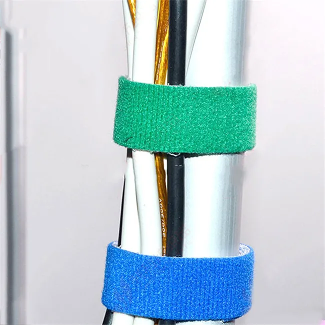 Custom size colorful low profile back to back cable tie