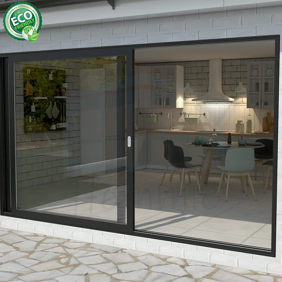 Balcony Aluminum Sliding Door Patio Sliding Stacker Doors Exterior For Houses