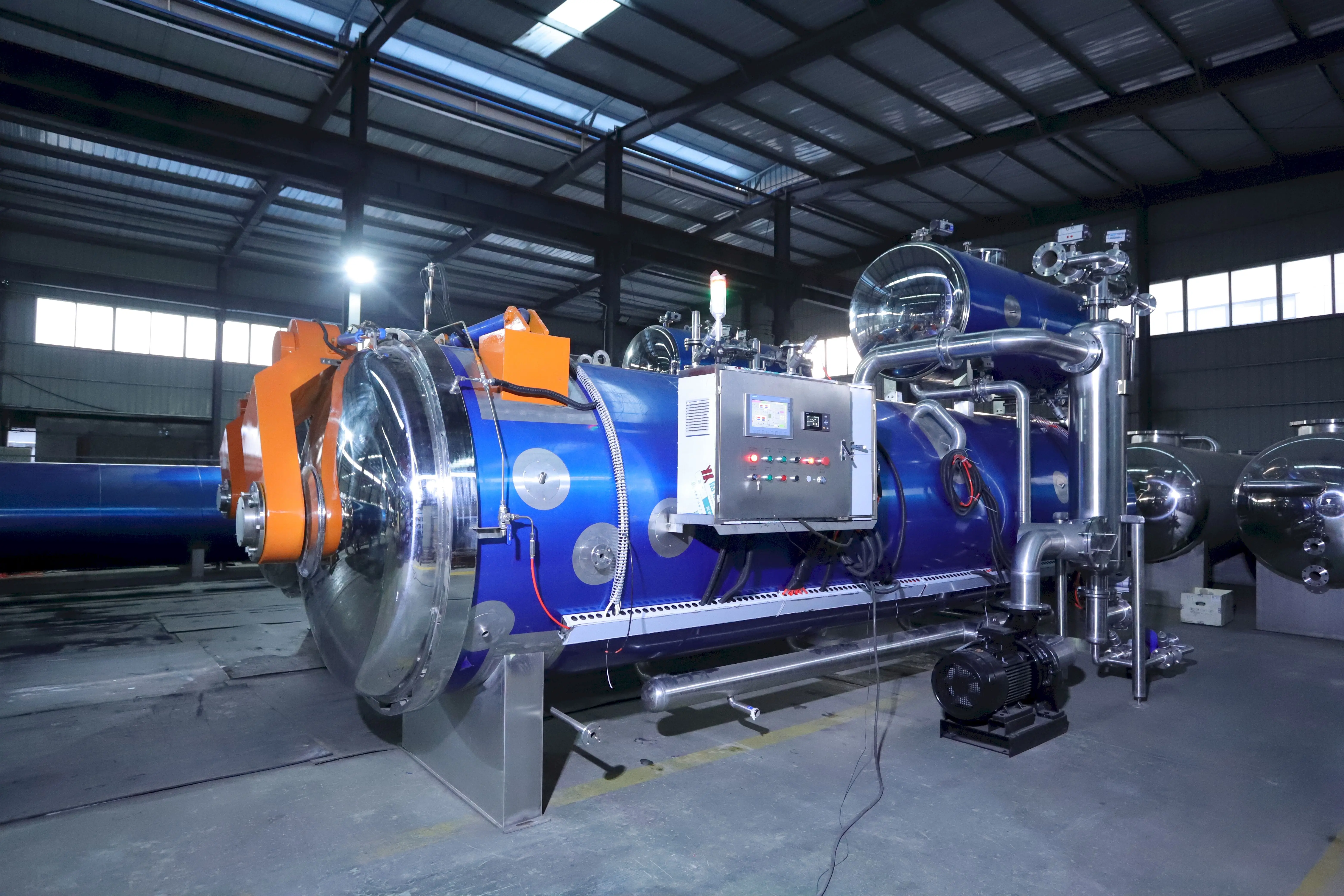 Steam heating High Temperature Autoclave Sterilizer Canned food High Quality Spray Sterilizer Automatic PLC New Condition Farm